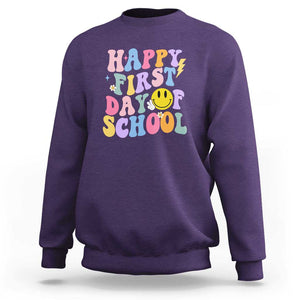 Happy Last Day of School Sweatshirt Funny End of School Year Design TS01 Purple Print Your Wear