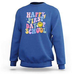 Happy Last Day of School Sweatshirt Funny End of School Year Design TS01 Royal Blue Print Your Wear