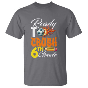 Ready to Crush 6th Grade Football Lover's Premium Tee T Shirt Perfect for Back to School TS01 Charcoal Print Your Wear