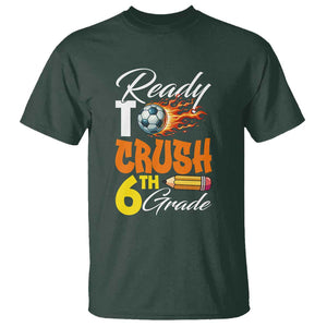 Ready to Crush 6th Grade Football Lover's Premium Tee T Shirt Perfect for Back to School TS01 Dark Forest Green Print Your Wear