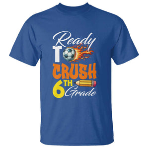 Ready to Crush 6th Grade Football Lover's Premium Tee T Shirt Perfect for Back to School TS01 Royal Blue Print Your Wear