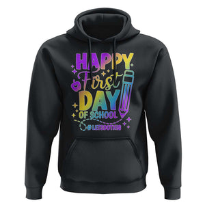 Happy First Day of School Kindergarten for Kids Hoodie Cute & Comfy Back-to-School Shirt TS01 Black Print Your Wear