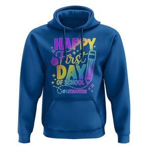 Happy First Day of School Kindergarten for Kids Hoodie Cute & Comfy Back-to-School Shirt TS01 Royal Blue Print Your Wear