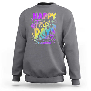 Happy First Day of School Kindergarten for Kids Sweatshirt Cute & Comfy Back-to-School Shirt TS01 Charcoal Print Your Wear