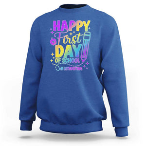 Happy First Day of School Kindergarten for Kids Sweatshirt Cute & Comfy Back-to-School Shirt TS01 Royal Blue Print Your Wear