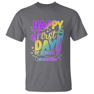 Happy First Day of School Kindergarten for Kids T Shirt Cute & Comfy Back-to-School Shirt TS01 Charcoal Print Your Wear