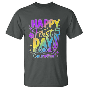 Happy First Day of School Kindergarten for Kids T Shirt Cute & Comfy Back-to-School Shirt TS01 Dark Heather Print Your Wear