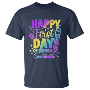 Happy First Day of School Kindergarten for Kids T Shirt Cute & Comfy Back-to-School Shirt TS01 Navy Print Your Wear