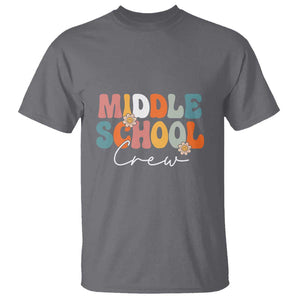 Retro Groovy Vintage Middle School Squad First Day of School T Shirt TS01 Charcoal Print Your Wear