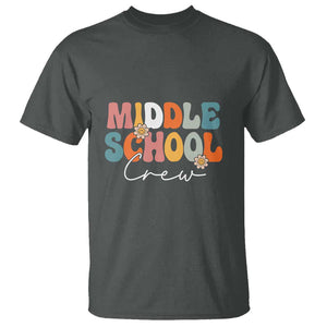 Retro Groovy Vintage Middle School Squad First Day of School T Shirt TS01 Dark Heather Print Your Wear