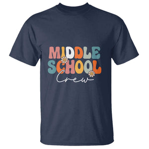 Retro Groovy Vintage Middle School Squad First Day of School T Shirt TS01 Navy Print Your Wear