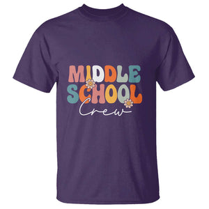 Retro Groovy Vintage Middle School Squad First Day of School T Shirt TS01 Purple Print Your Wear