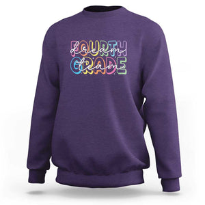 Back to School Fourth Grade Teacher Shirt Sweatshirt Dream Team Edition TS01 Purple Print Your Wear