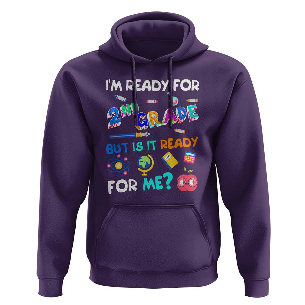 Ready for 2nd Grade? 2nd Grade Ready for Kids Hoodie TS01 Purple Print Your Wear