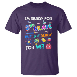 Ready for 2nd Grade? 2nd Grade Ready for Kids T Shirt TS01 Purple Print Your Wear