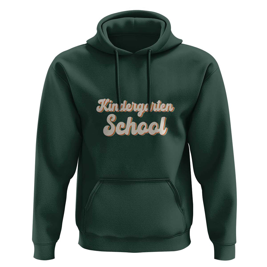 Vintage Kindergarten School Hoodie Retro Design for Kids TS01 Dark Forest Green Print Your Wear