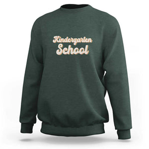 Vintage Kindergarten School Sweatshirt Retro Design for Kids TS01 Dark Forest Green Print Your Wear