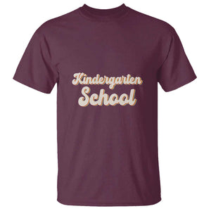 Vintage Kindergarten School T Shirt Retro Design for Kids TS01 Maroon Print Your Wear