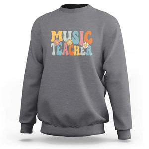 Adorable Music Teacher Sweatshirt Perfect Back to School Gift for Women TS01 Charcoal Print Your Wear