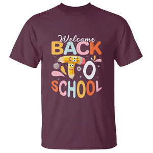 Welcome Back to School Tee for Students & Teachers T Shirt First Day of School Shirt TS01 Maroon Print Your Wear