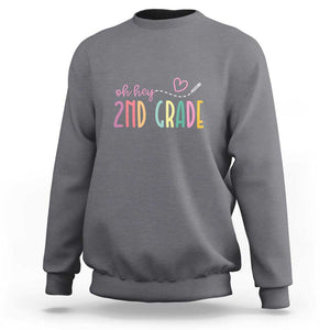 Second Grade Back to School Sweatshirt Fun & Exciting Design for Kids TS01 Charcoal Print Your Wear