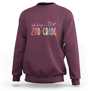 Second Grade Back to School Sweatshirt Fun & Exciting Design for Kids TS01 Maroon Print Your Wear