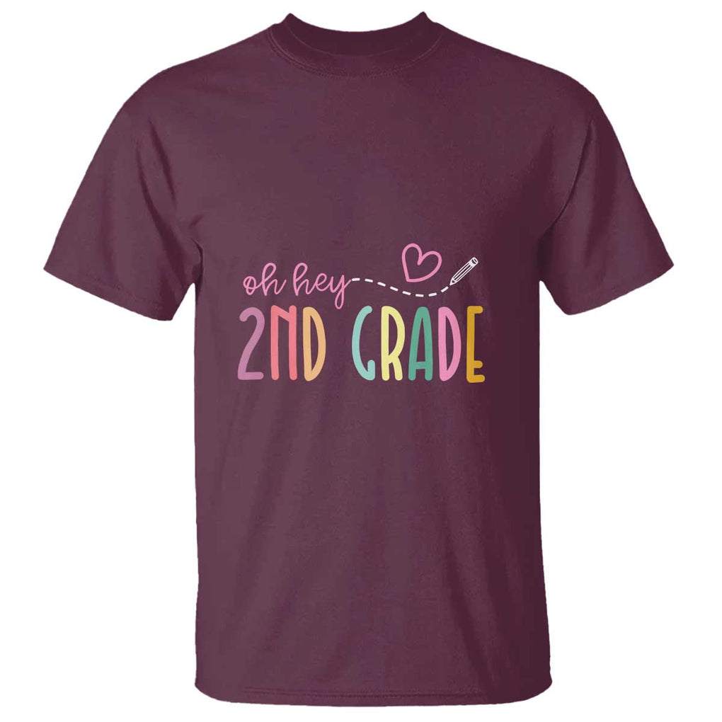 Second Grade Back to School T Shirt Fun & Exciting Design for Kids TS01 Maroon Print Your Wear