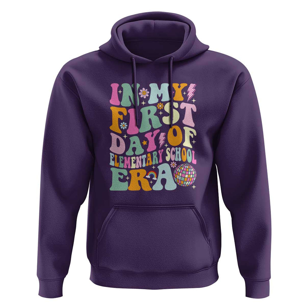 First Day of Elementary School Memories Hoodie Back to School for Kids TS01 Purple Print Your Wear