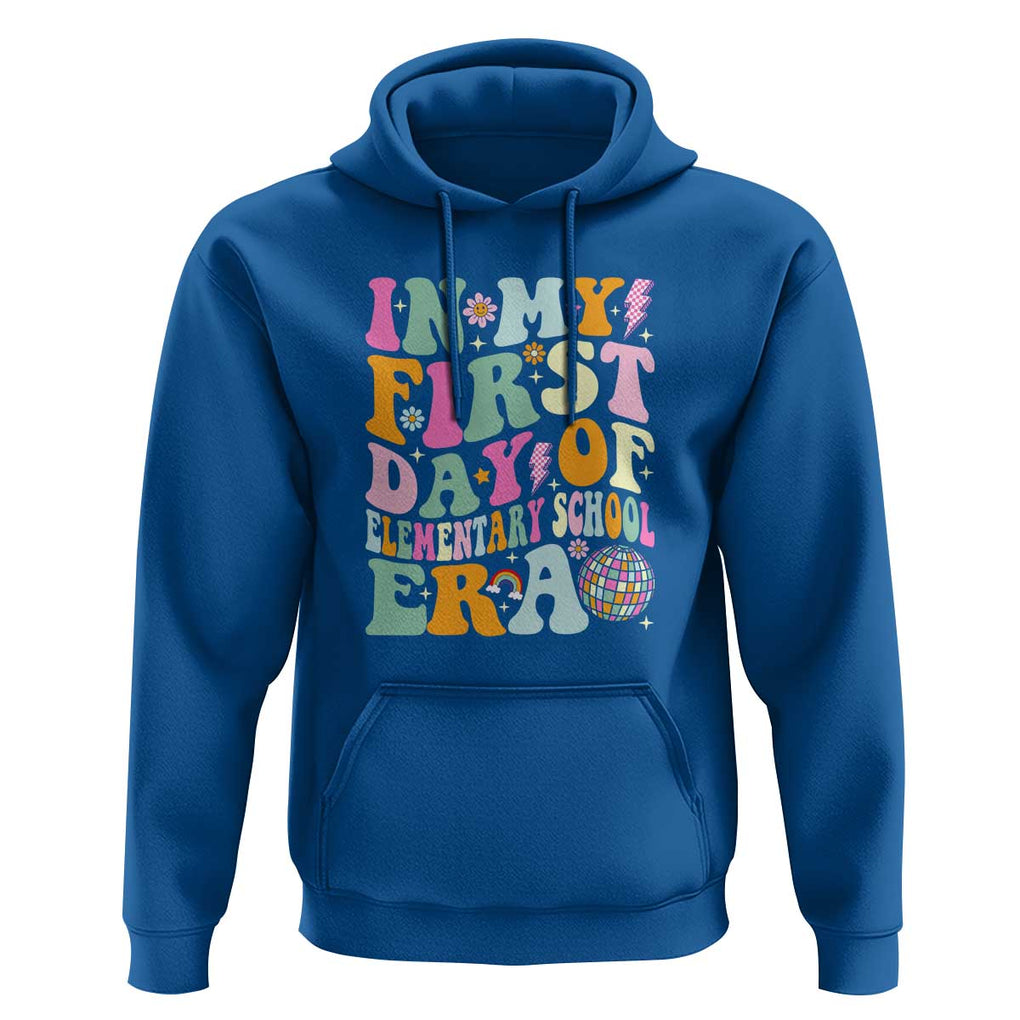 First Day of Elementary School Memories Hoodie Back to School for Kids TS01 Royal Blue Print Your Wear