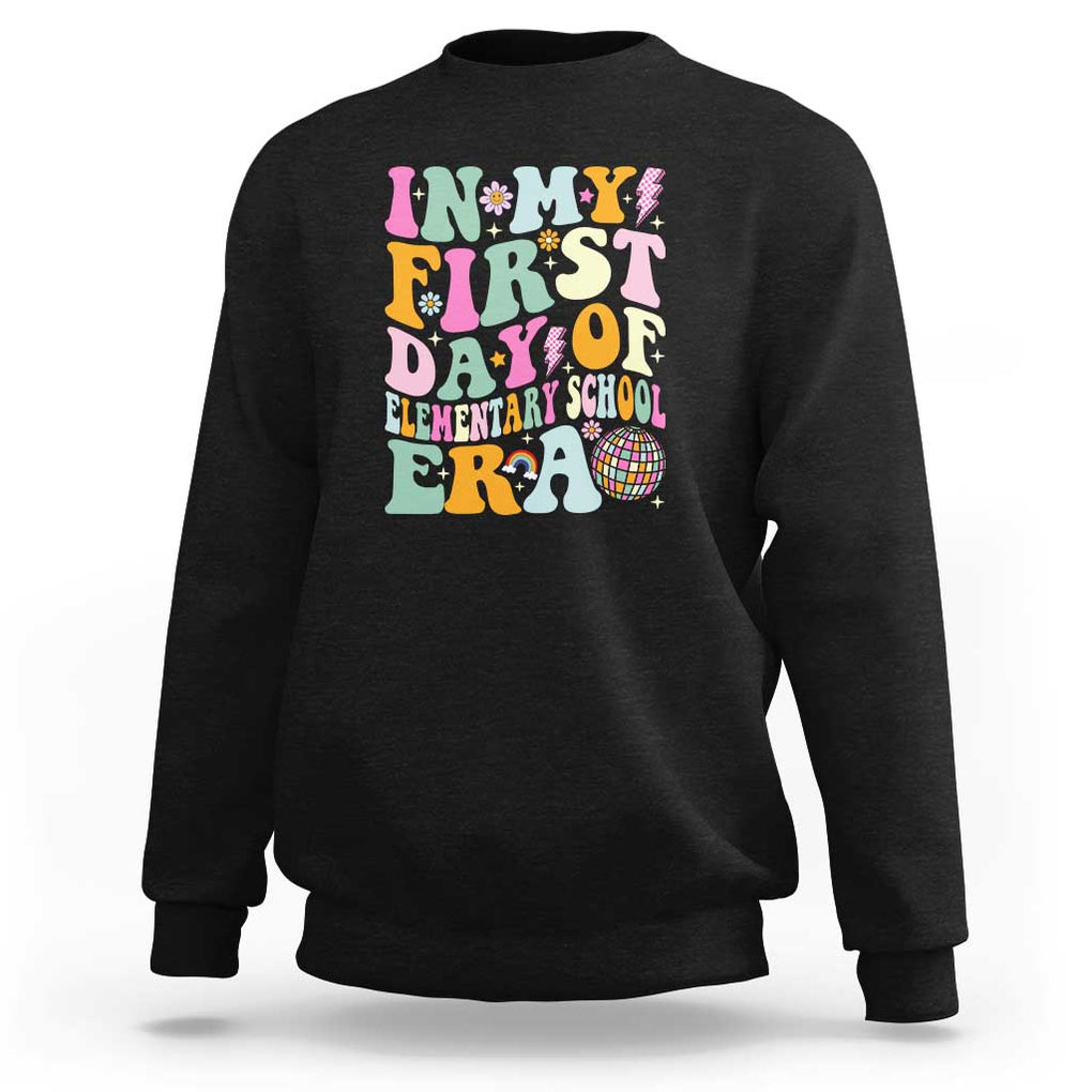 First Day of Elementary School Memories Sweatshirt Back to School for Kids TS01 Black Print Your Wear