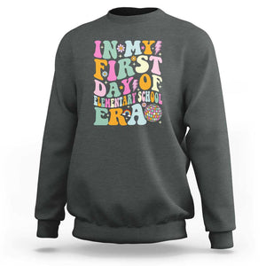 First Day of Elementary School Memories Sweatshirt Back to School for Kids TS01 Dark Heather Print Your Wear