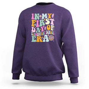 First Day of Elementary School Memories Sweatshirt Back to School for Kids TS01 Purple Print Your Wear