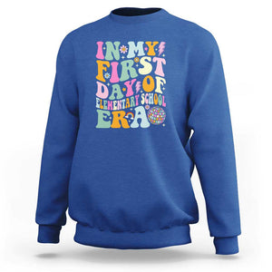 First Day of Elementary School Memories Sweatshirt Back to School for Kids TS01 Royal Blue Print Your Wear