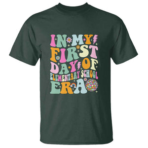 First Day of Elementary School Memories T Shirt Back to School for Kids TS01 Dark Forest Green Print Your Wear