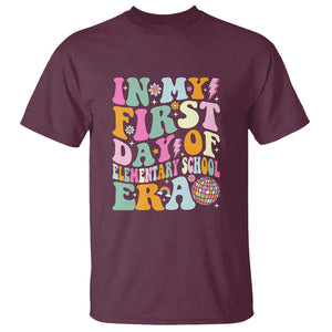 First Day of Elementary School Memories T Shirt Back to School for Kids TS01 Maroon Print Your Wear