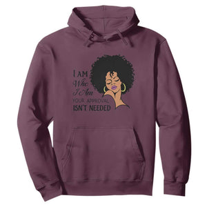 Black Queen Lady Curly Natural Afro African American Ladies Hoodie TS01 Maroon Printyourwear