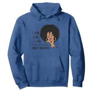 Black Queen Lady Curly Natural Afro African American Ladies Hoodie TS01 Royal Blue Printyourwear