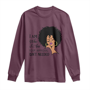 Black Queen Long Sleeve Shirt Lady Curly Natural Afro African American Ladies TS01 Maroon Print Your Wear