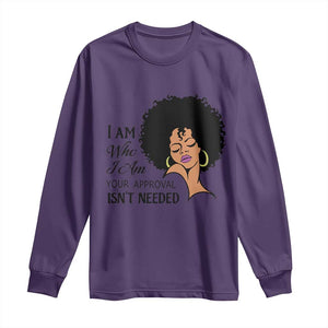 Black Queen Long Sleeve Shirt Lady Curly Natural Afro African American Ladies TS01 Purple Print Your Wear