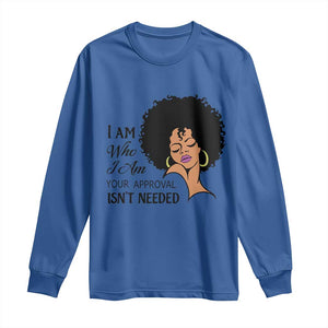 Black Queen Long Sleeve Shirt Lady Curly Natural Afro African American Ladies TS01 Royal Blue Print Your Wear