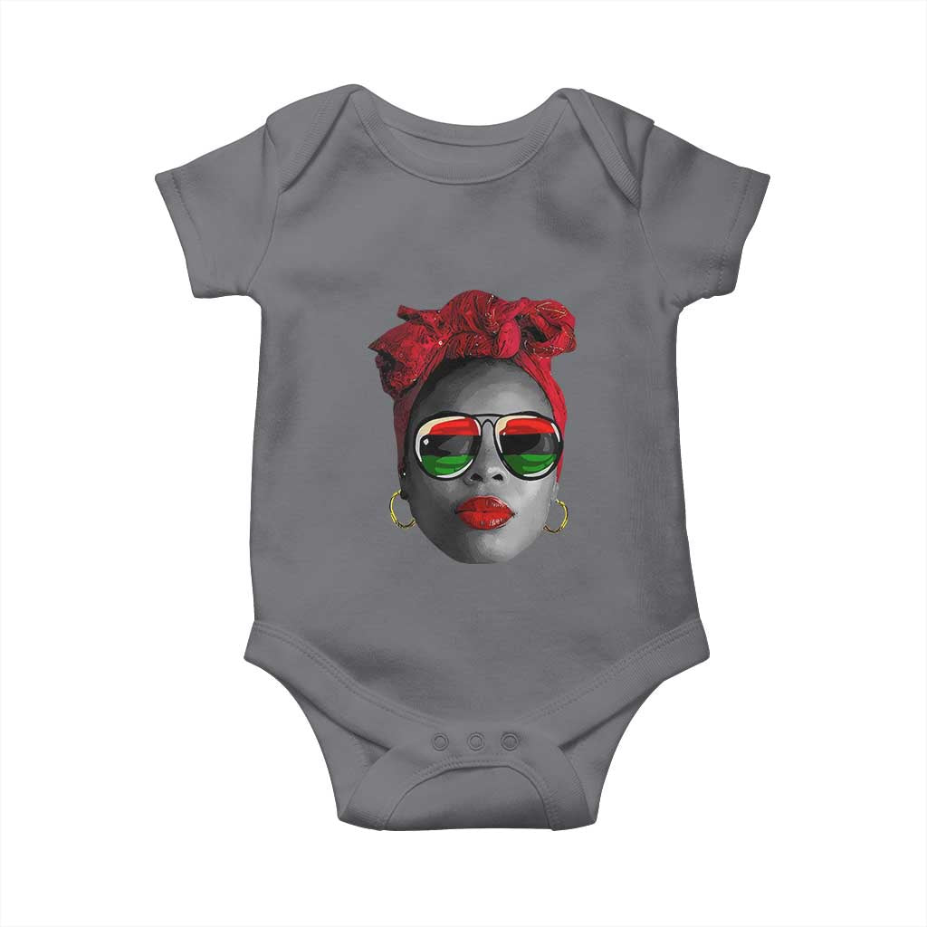 Black Queen Baby Onesie Dope Black Woman Pride BHM Juneteenth TS01 Charcoal Print Your Wear
