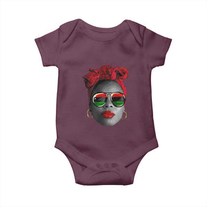 Black Queen Baby Onesie Dope Black Woman Pride BHM Juneteenth TS01 Maroon Print Your Wear