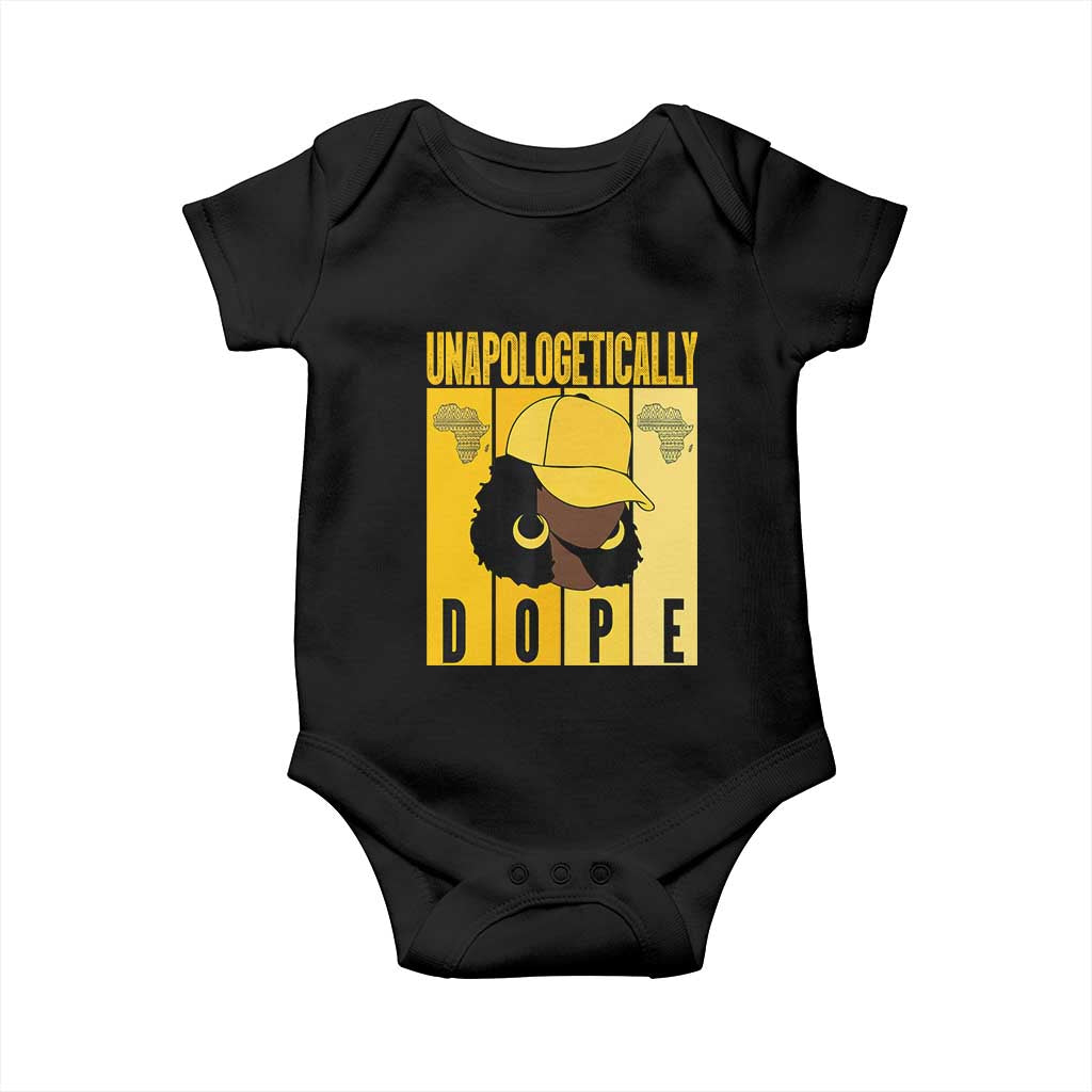 Unapologetically Dope Baby Onesie Black History Month African America TS01 Black Print Your Wear