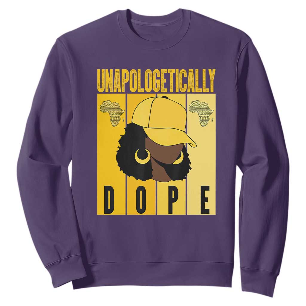 Unapologetically Dope Black History Month African America Sweatshirt TS01 Purple Printyourwear