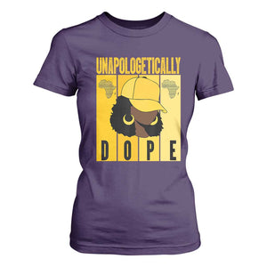 Unapologetically Dope T Shirt For Women Black History Month African America TS01 Purple Print Your Wear