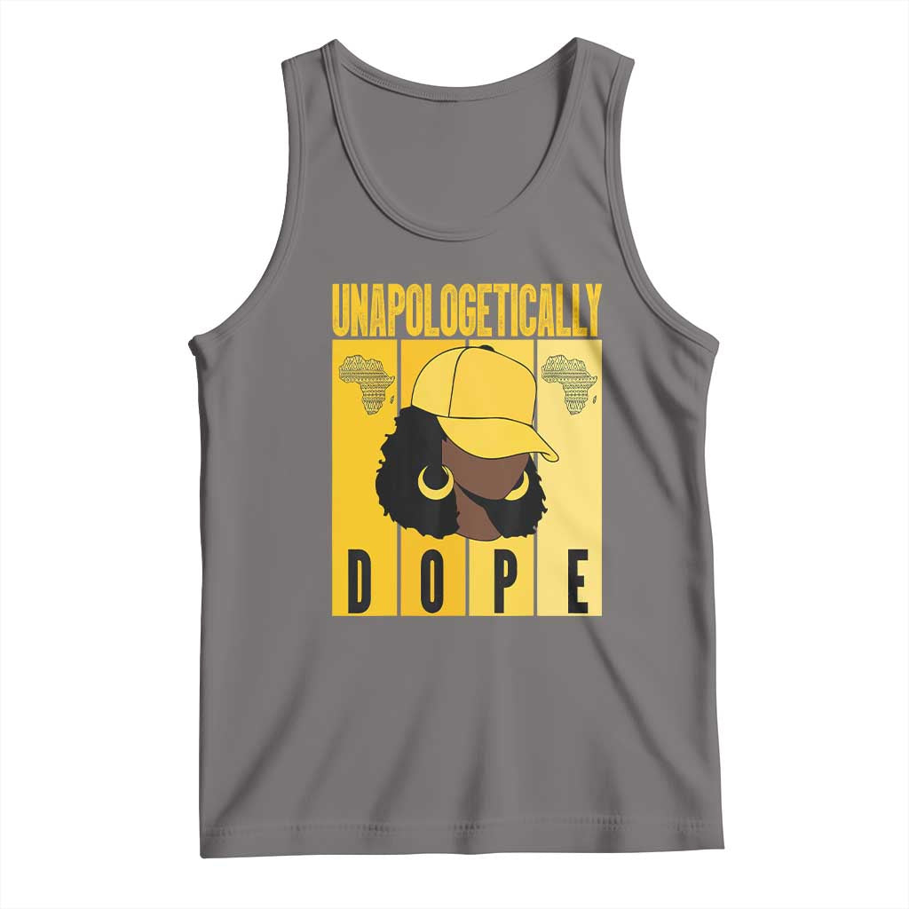 Unapologetically Dope Tank Top Black History Month African America TS01 Deep Heather Print Your Wear