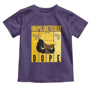 Unapologetically Dope Toddler T Shirt Black History Month African America TS01 Purple Print Your Wear