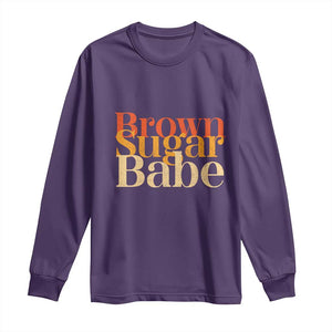 Brown Sugar Babe Long Sleeve Shirt Proud Black History Women Pride Juneteenth TS01 Purple Print Your Wear