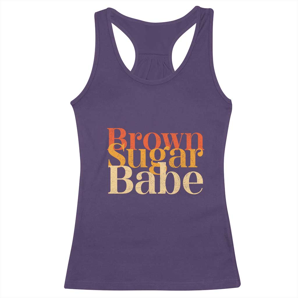 Brown Sugar Babe Racerback Tank Top Proud Black History Women Pride Juneteenth TS01 Purple Print Your Wear
