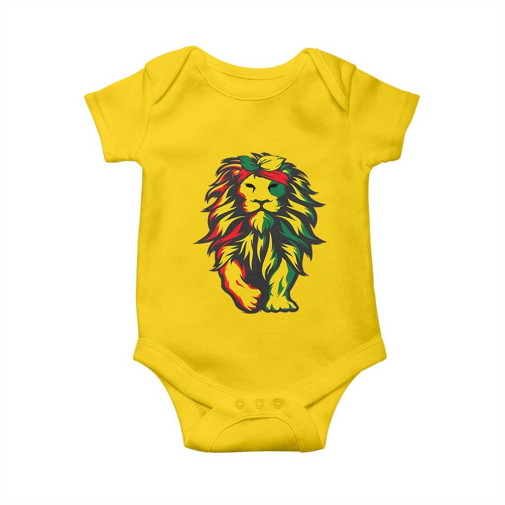 Juneteenth Lion Baby Onesie Cool Black History African American Pride TS01 Daisy Print Your Wear